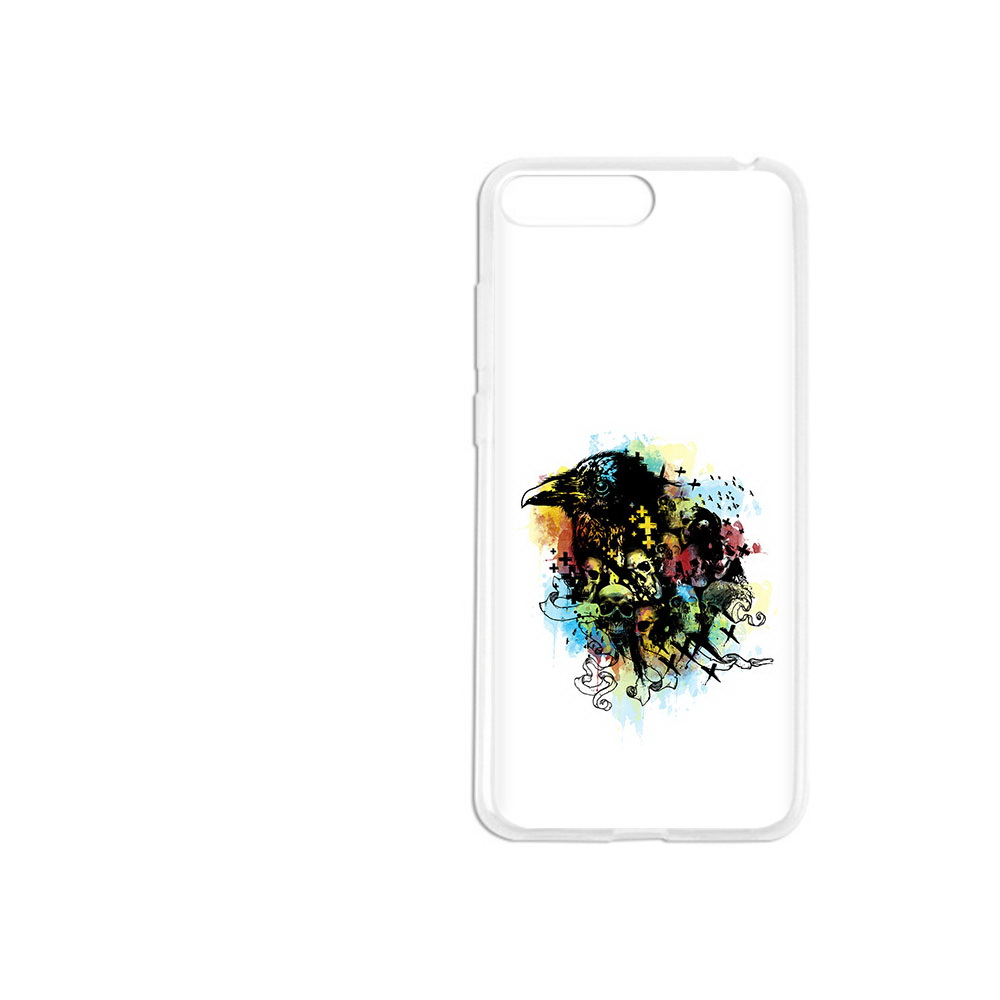 

Чехол MyPads Tocco для Honor 6 Plus ворон и черепа (PT11207.67.273), Прозрачный, Tocco