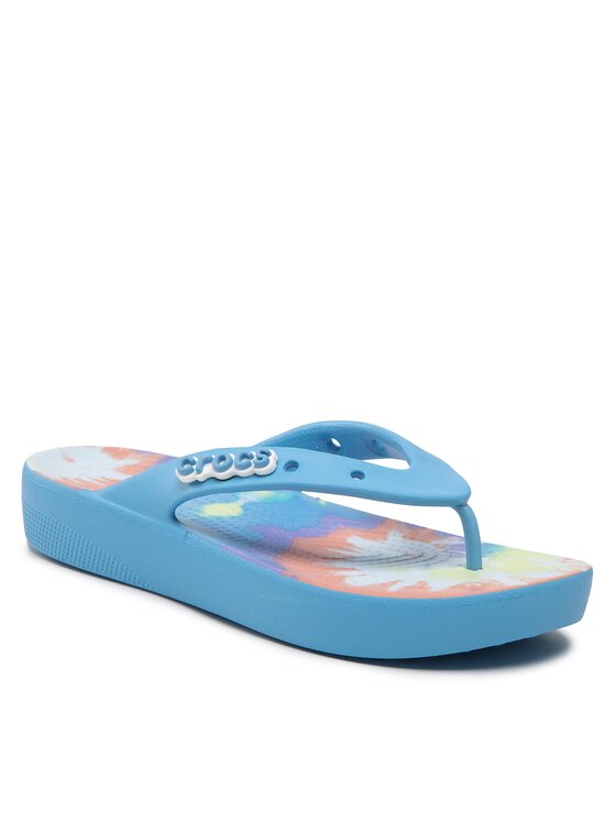 

Шлепанцы Classic Platform Tiedye 208043 Crocs синий 41,5 EU, Classic Platform Tiedye 208043