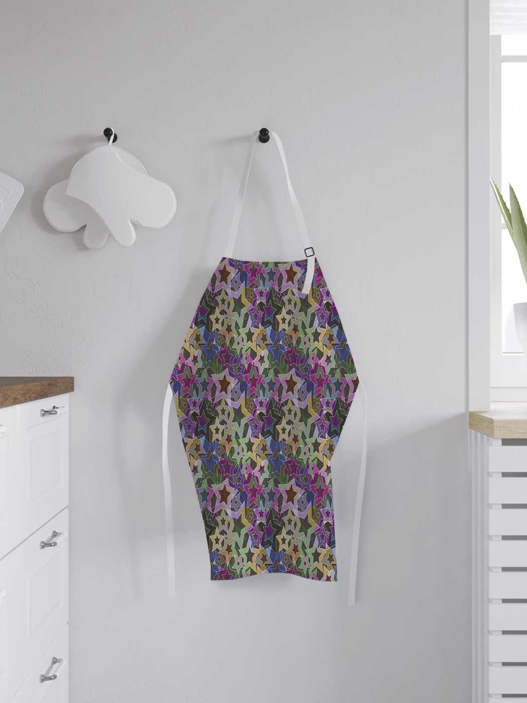 

Фартук женский JoyArty для готовки "Множество звезд", универсальный размер, Фиолетовый