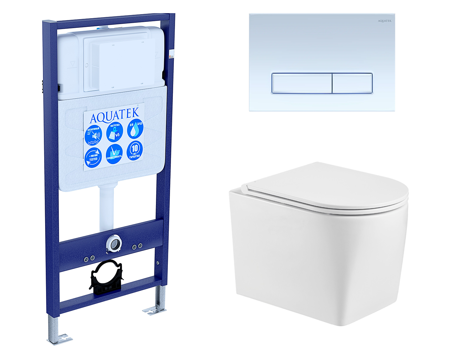 

Комплект: инсталляция Акватек Standart 50 + унитаз Nesenbach с кнопкой белой, 546772