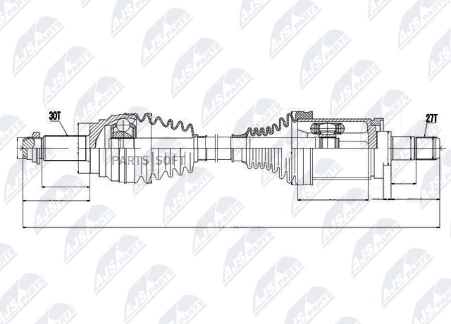 

Полуось, bmw x5 e70 06- NTY npwbm015