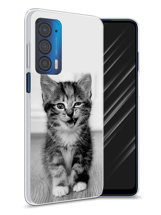 

Чехол Awog на Motorola Edge (2021) "Подмигивающий котенок", Разноцветный, 242950-1