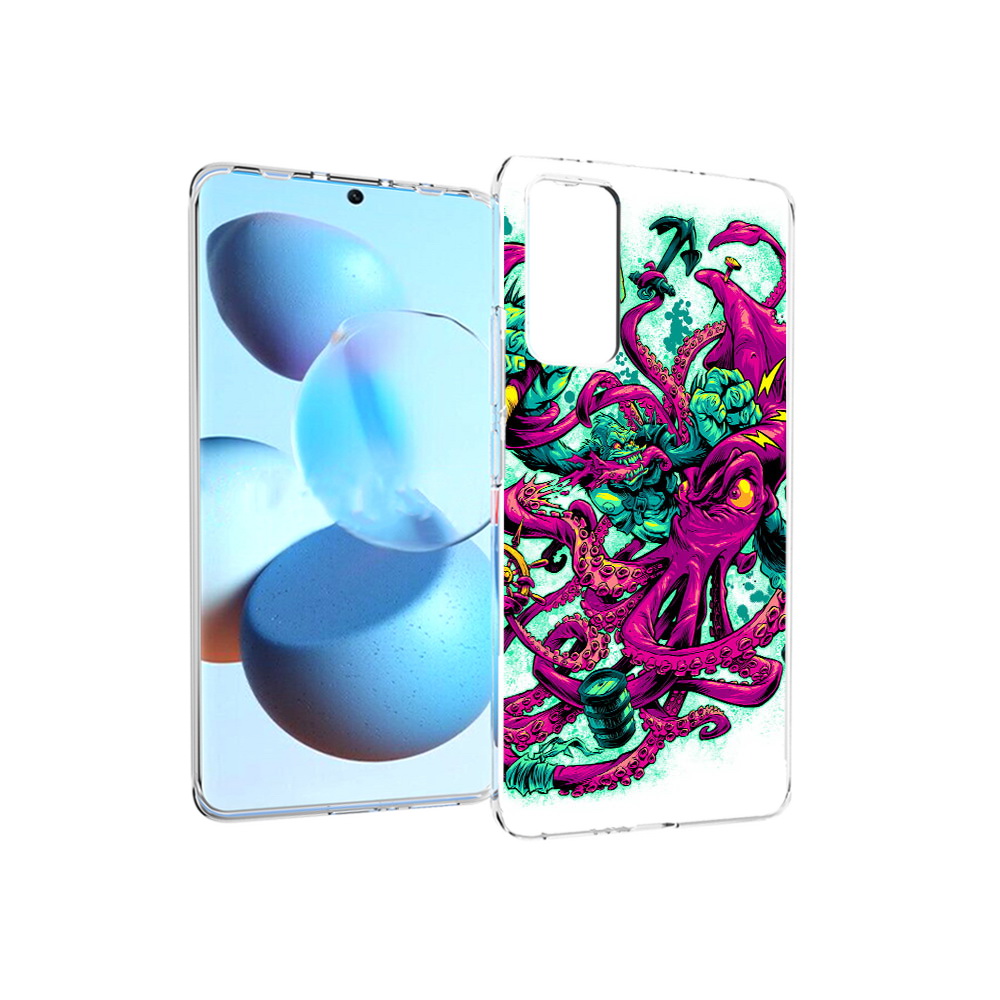 

Чехол MyPads Tocco для Xiaomi Mi Civi фиолетовый кракен (PT172370.274.657), Прозрачный, Tocco