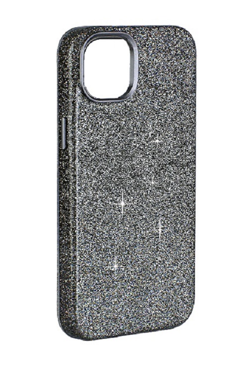 

Чехол iPhone 15 Pro Sparkle, серый с блестками (IS015771)