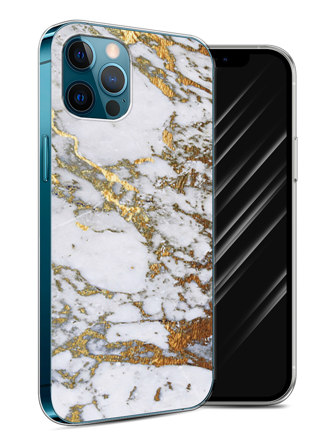 

Чехол Awog на Apple iPhone 12 / Айфон 12 "Белый мрамор", 12550-3