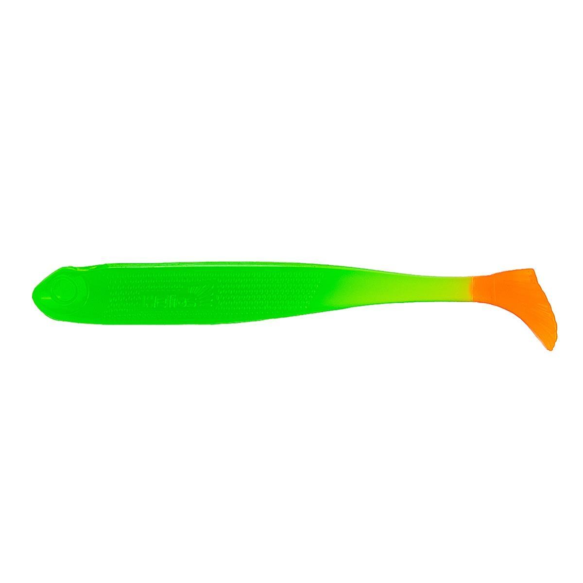 

Виброхвост несъедоб. Jumbo 4,95"/12.5 см Lime & Orange 100шт. (HS-7-020-N) Helios