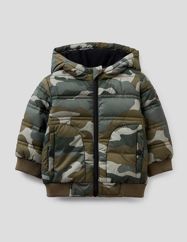 

Куртка для мальчиков Benetton цв. хаки р.98, 21A_2DFV53NT0