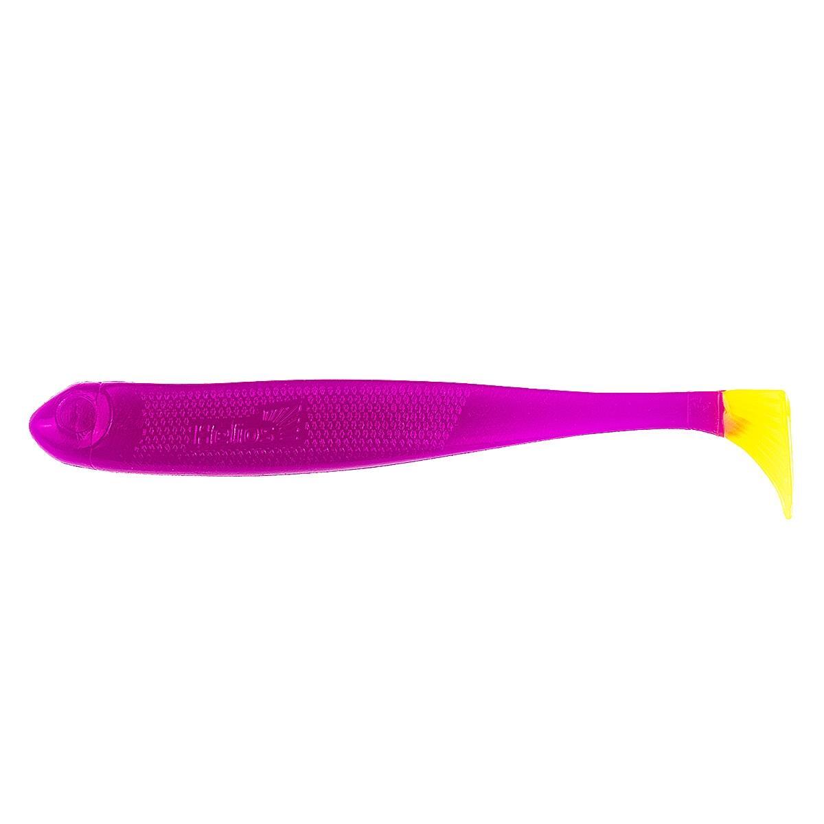 

Виброхвост Jumbo 4,95"/12.5 см Fio LT 5шт. (HS-7-039) Helios, Фиолетовый;желтый