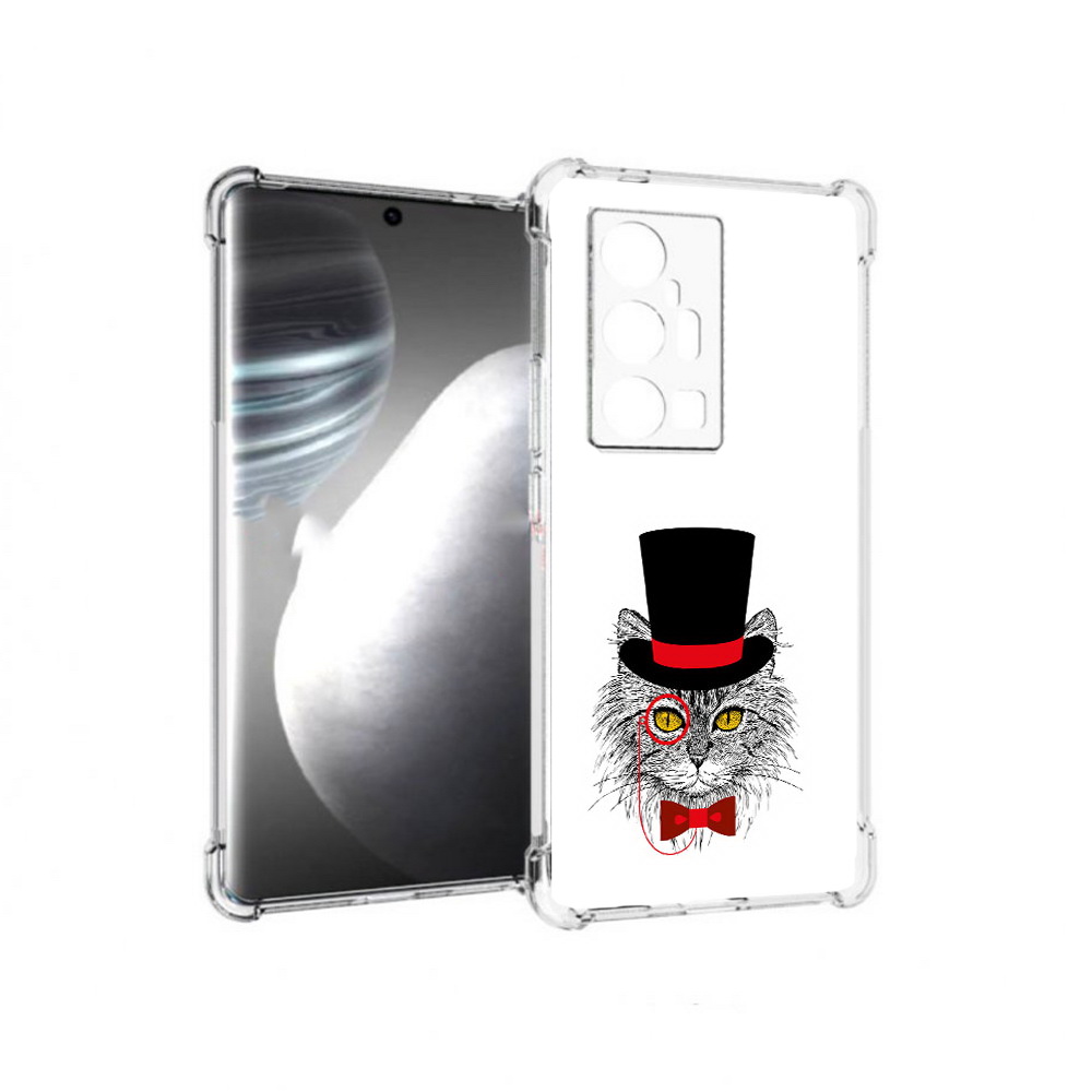 Чехол MyPads Tocco для Vivo X7 Pro кот в шляпе (PT227071.403.397)