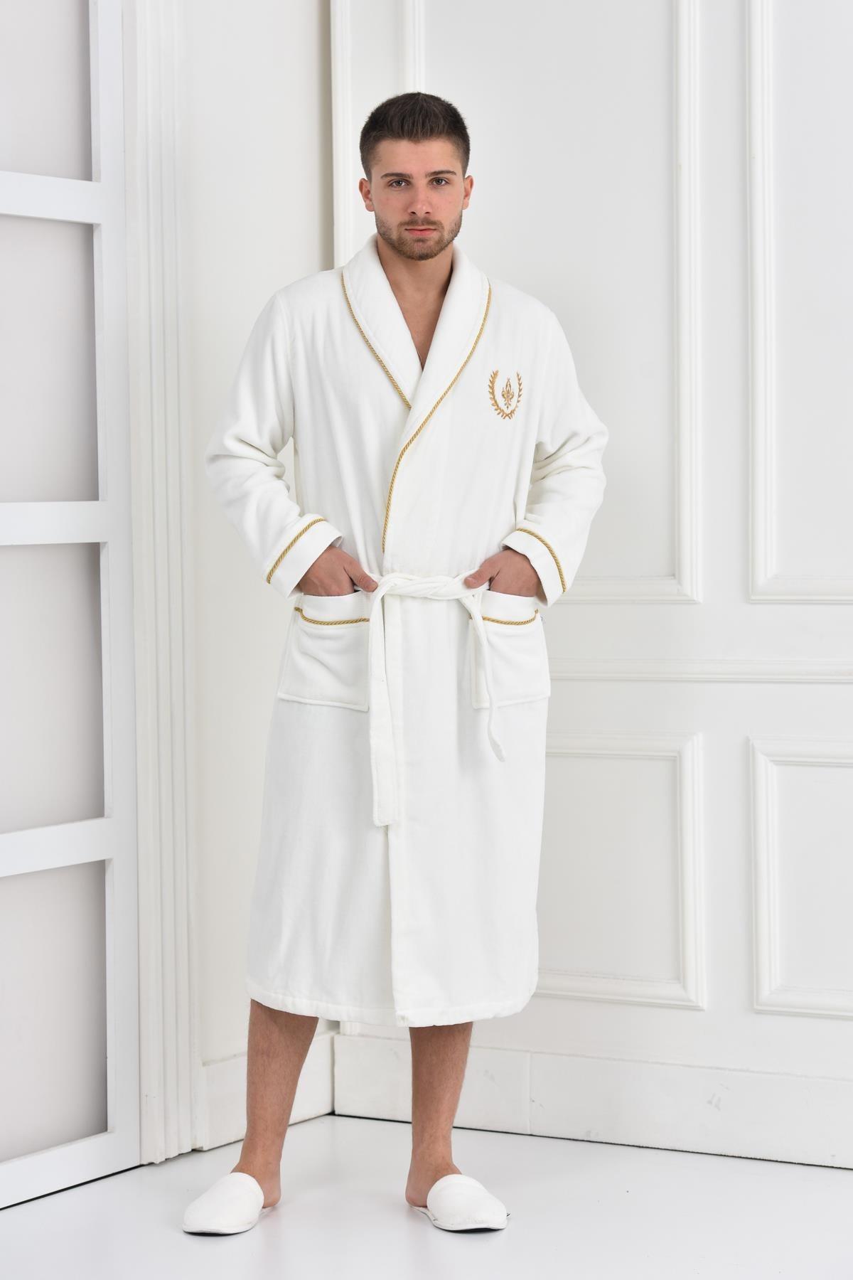 

Халат мужской Ecocotton EBRAHS белый 2XL (доставка из-за рубежа), EBRAHS