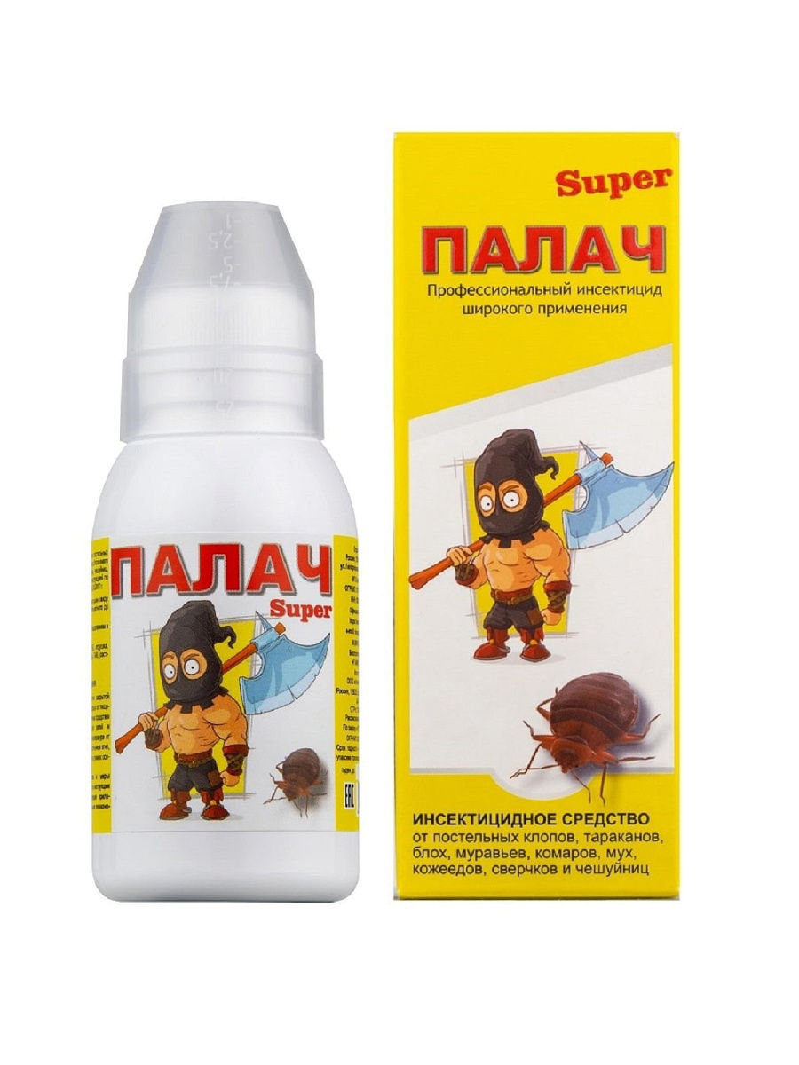 

Палач «Super» средство от клопов, тараканов, муравьев, блох, 100мл