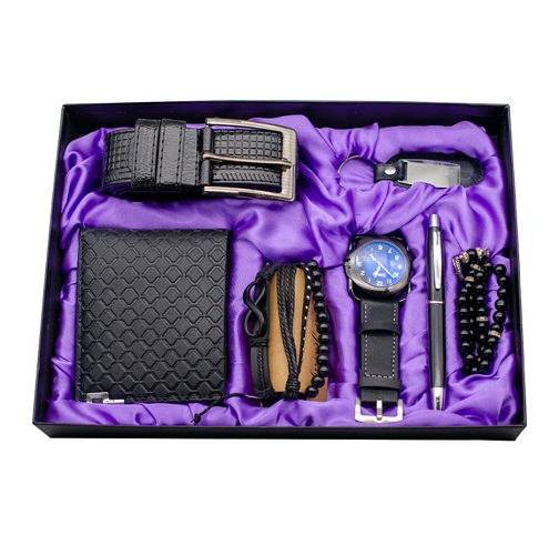 Подарочный набор мужской Fancy PN-62-10, 7 предметов, чёрный