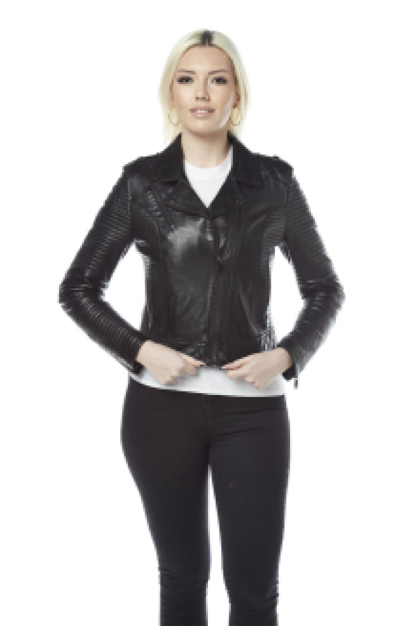 

Кожаная куртка женская Hodore H39-B41 черная 2XL (доставка из-за рубежа), Черный, H39-B41