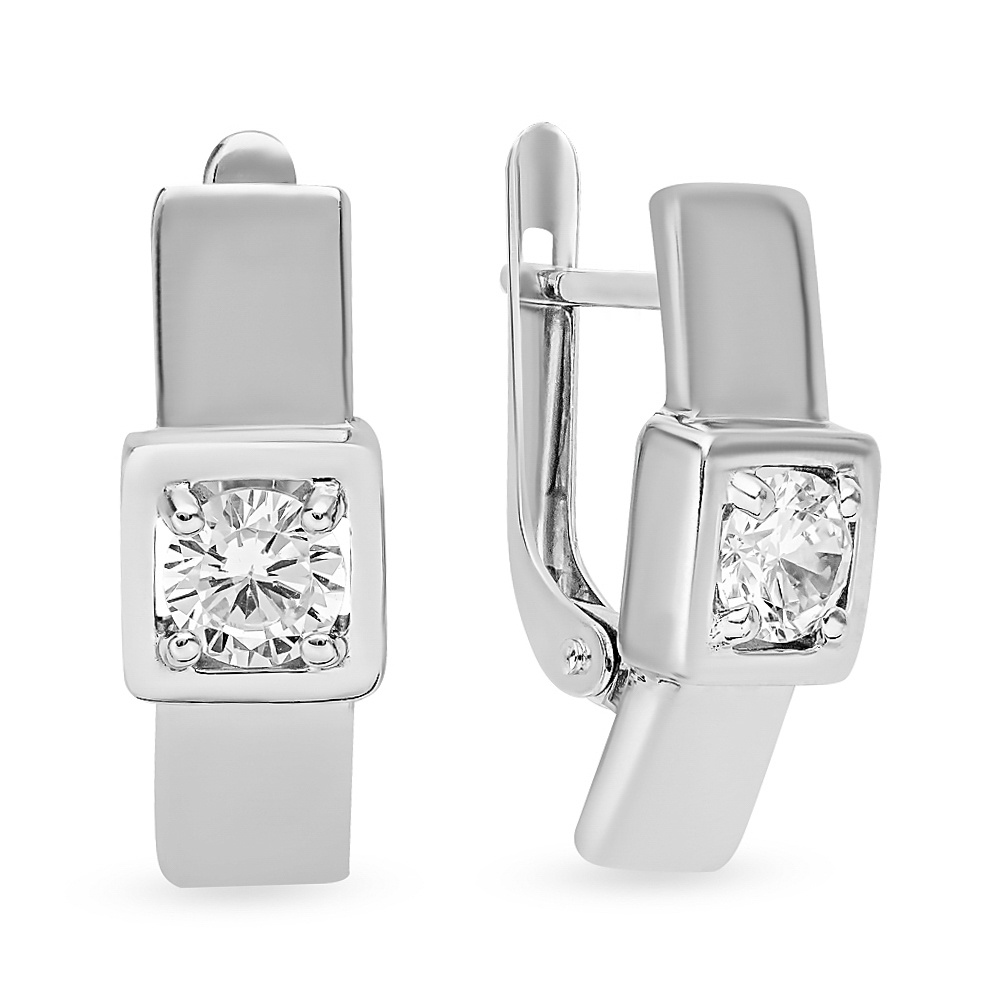 

Серьги из серебра 585Gold 702011041, фианит, 702011041