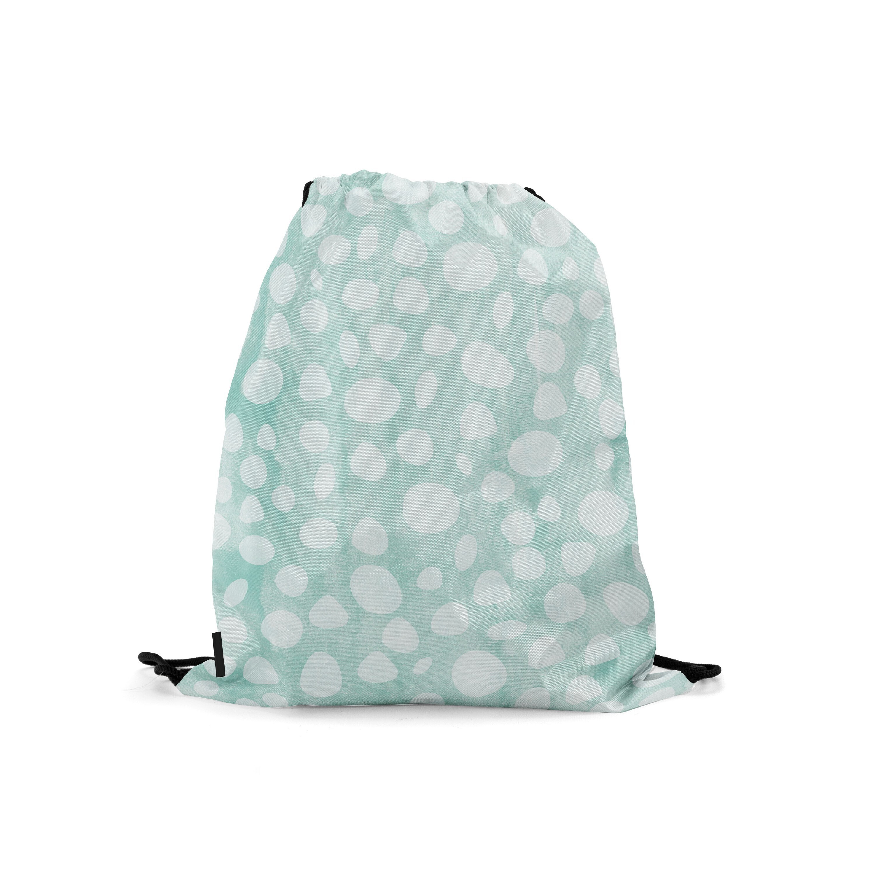 

Мешок-рюкзак для сменной обуви Burnettie WatercolorLargePebblesWhiteMint, Зеленый
