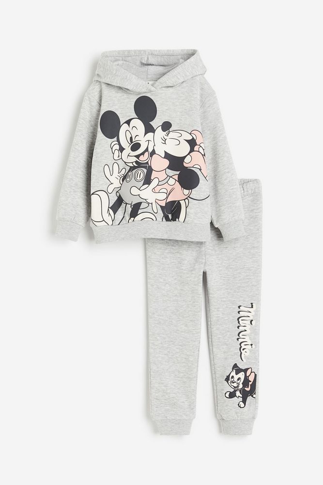 

Костюм повседневный детский H&M 1102035, Светло-серый меланж, Минни Маус, 98, 1102035