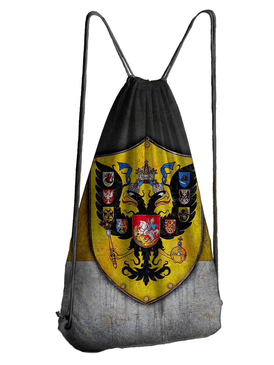 фото Мешок для обуви drabs мешок 17 имперский герб россии (желто черный)