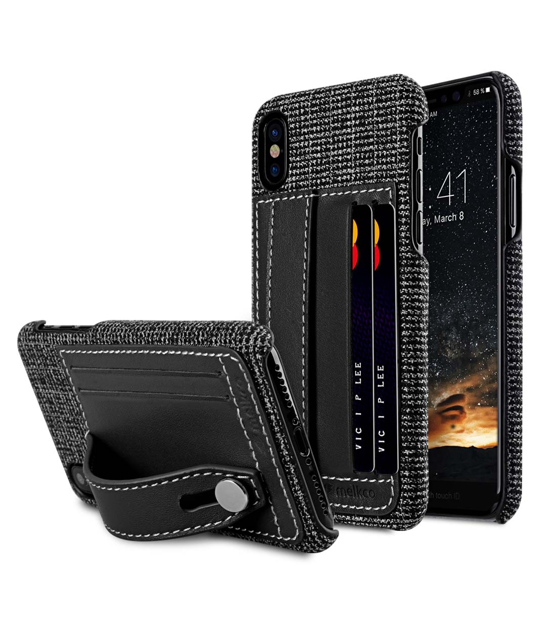 фото Чехол накладка melkco holmes series fine grid case для apple iphone x/xs, черный