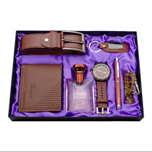 Подарочный набор мужской Fancy PN-62-13, 7 предметов, коричневый