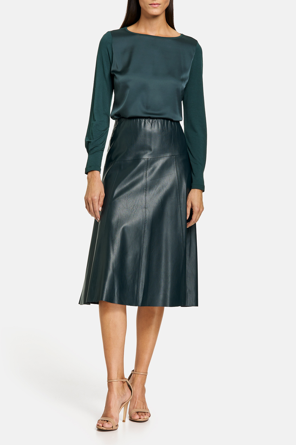 

Юбка женская Gerry Weber 210020-31223 хаки 40, 210020-31223