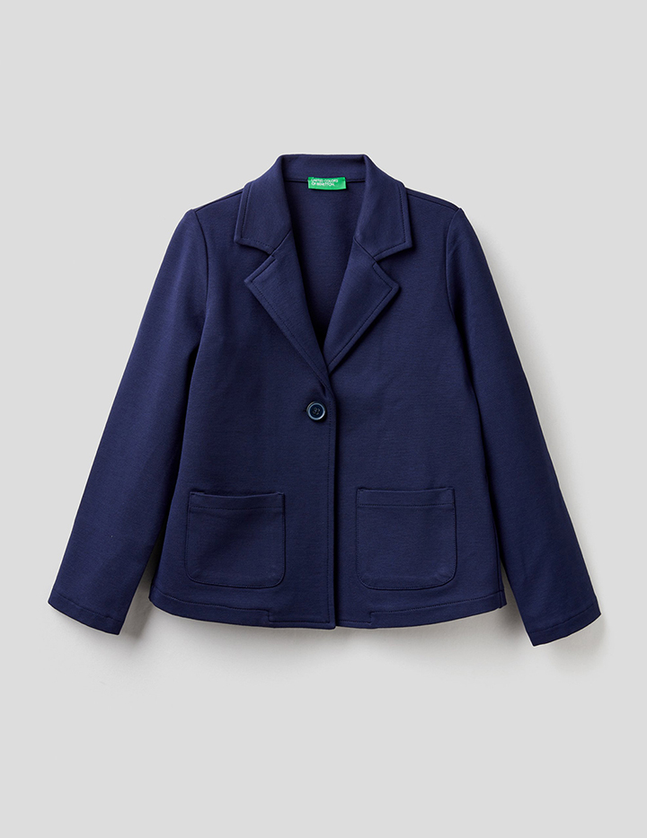 

Пиджак для девочек Benetton цв. синий р.110, 21A_2DIA521U0
