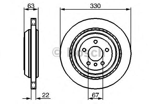 

Тормозной диск BOSCH 0986479285