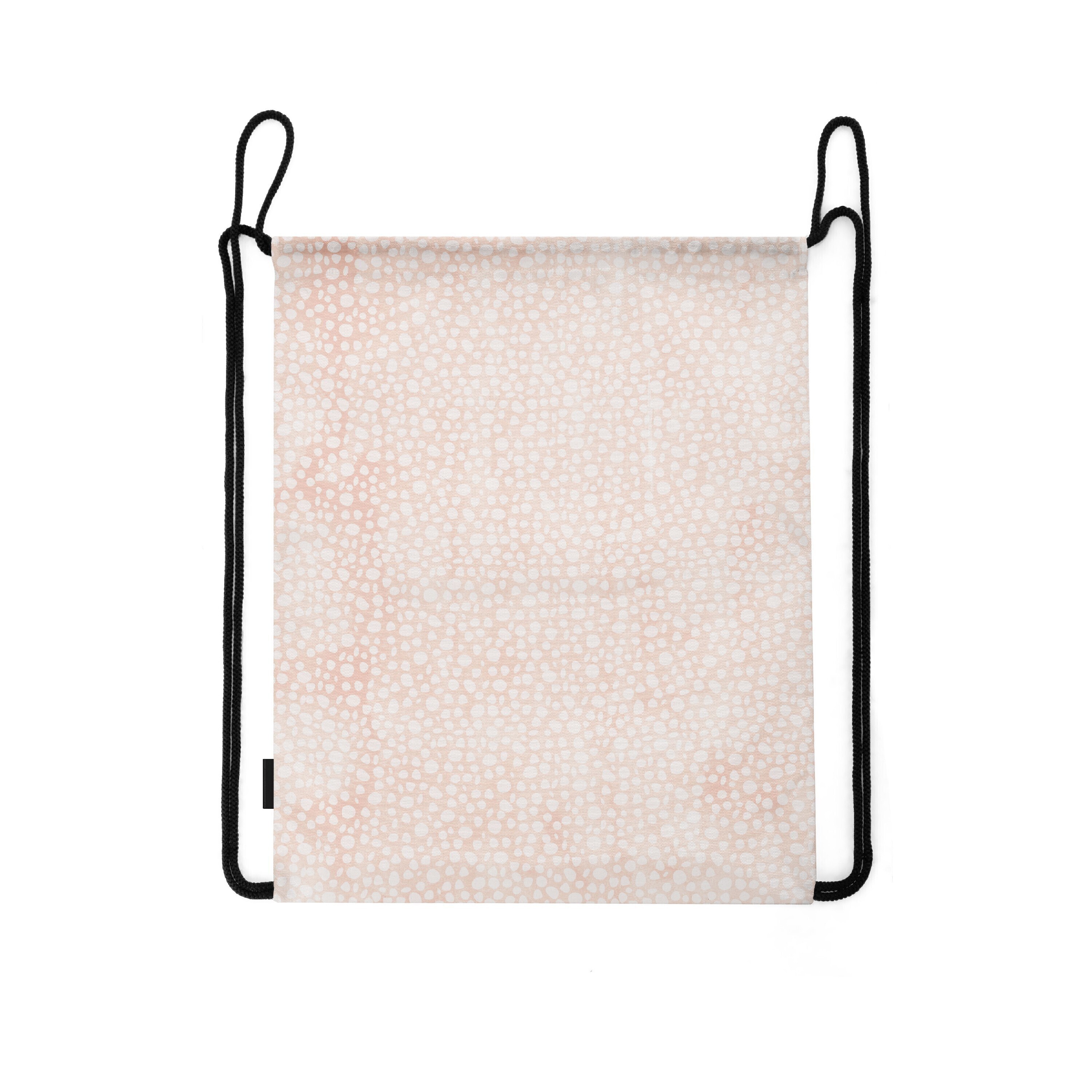 

Мешок-рюкзак для сменной обуви Burnettie WatercolorRandomDotsWhitePeach, Розовый