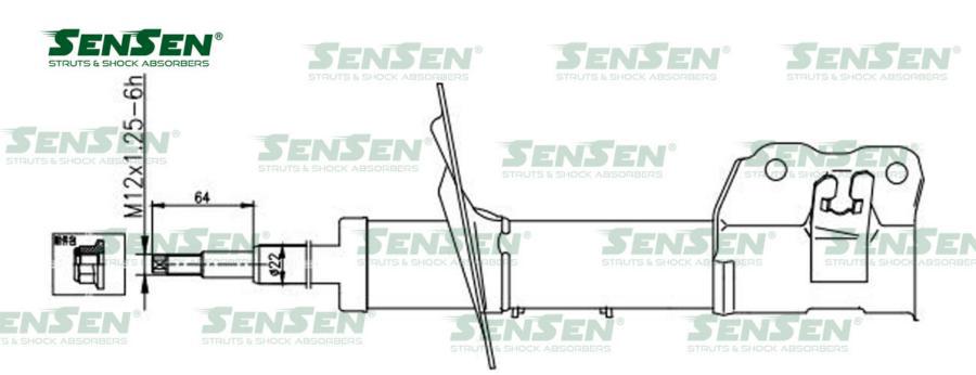 

SENSEN 42141674 Амортизатор VOLVO S40/V40 перед. лев. газ.
