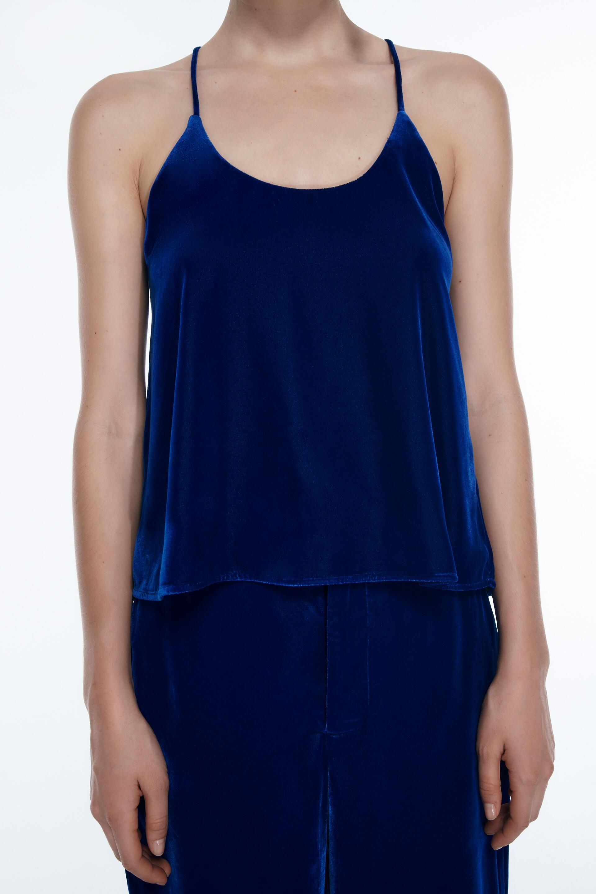 

Топ женский ZARA 02731315 синий S, 02731315