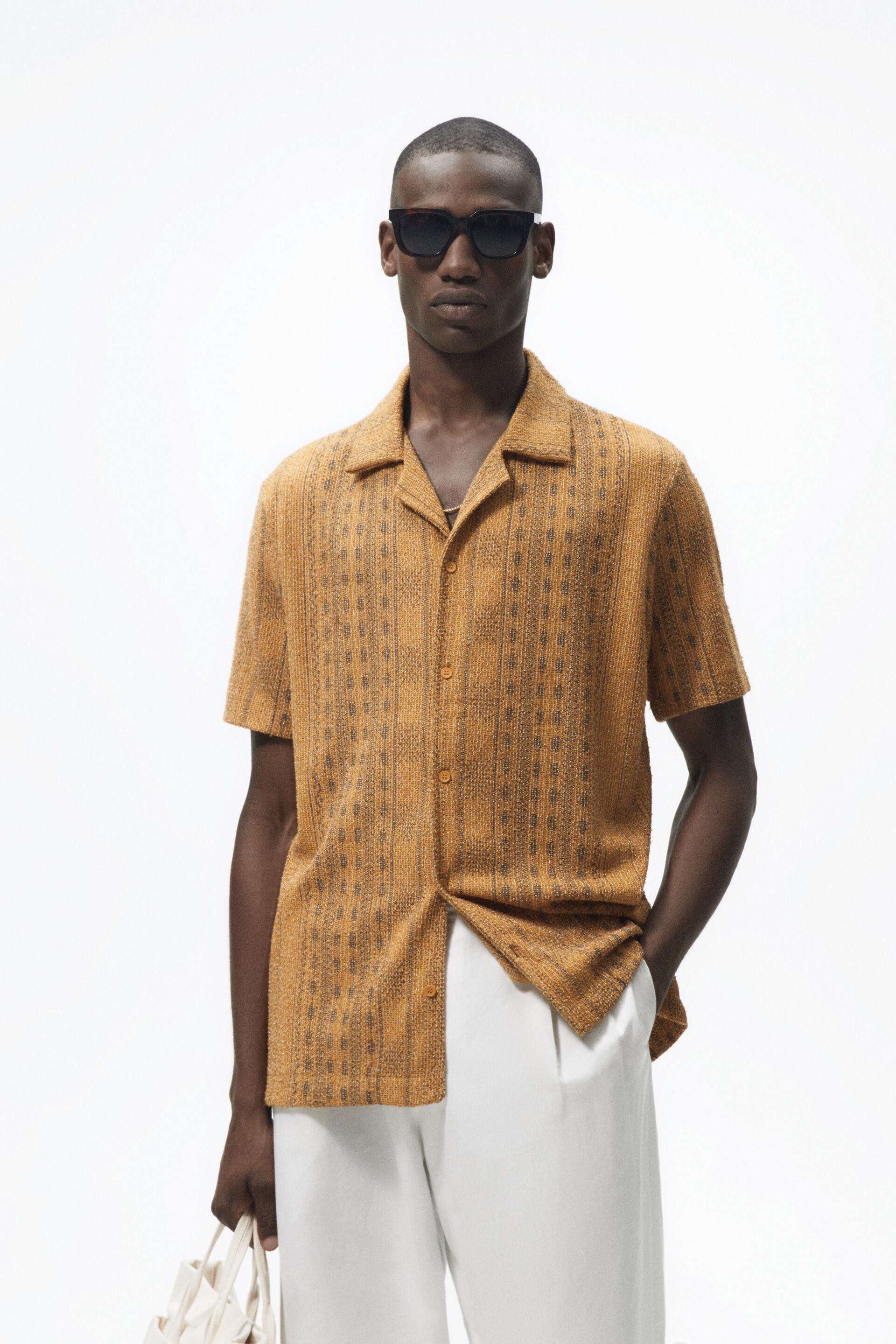 

Рубашка мужская ZARA 02795301 желтая S (доставка из-за рубежа), 02795301