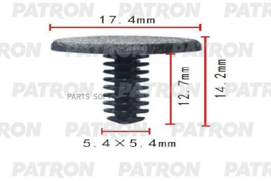 

Клипса пластмассовая GM применяемость: кузов - решётки PATRON P37-1728