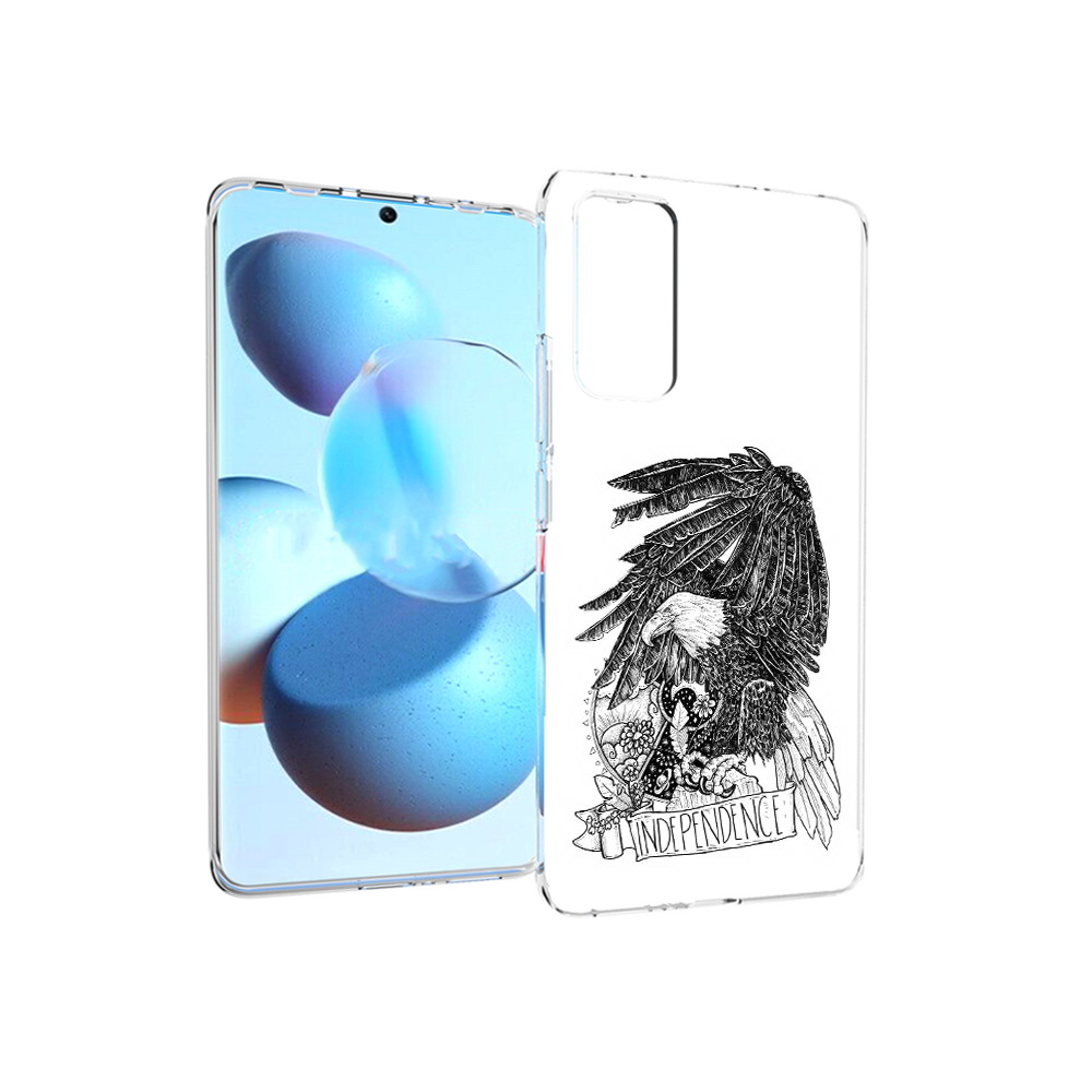 

Чехол MyPads Tocco для Xiaomi Mi Civi черно белый сокол (PT172370.274.688), Прозрачный, Tocco