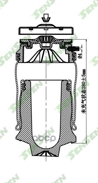 

SENSEN SAR019 Пневмобаллонподвескиmercedesbenzgl-classw164gl350gl4502007-2012rear 1шт