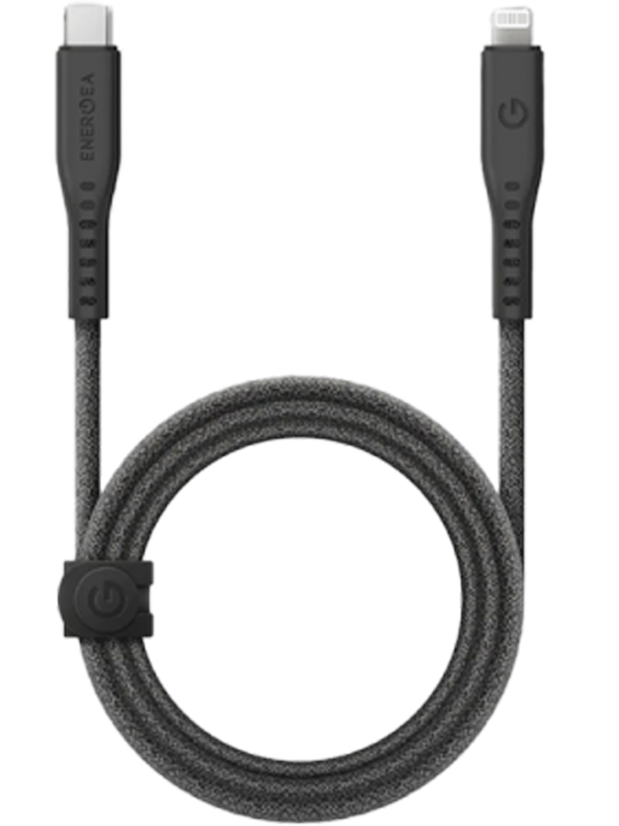 Кабель USB EnergEA Flow MFI C94 Type-C to Lightning 1.5 м Black