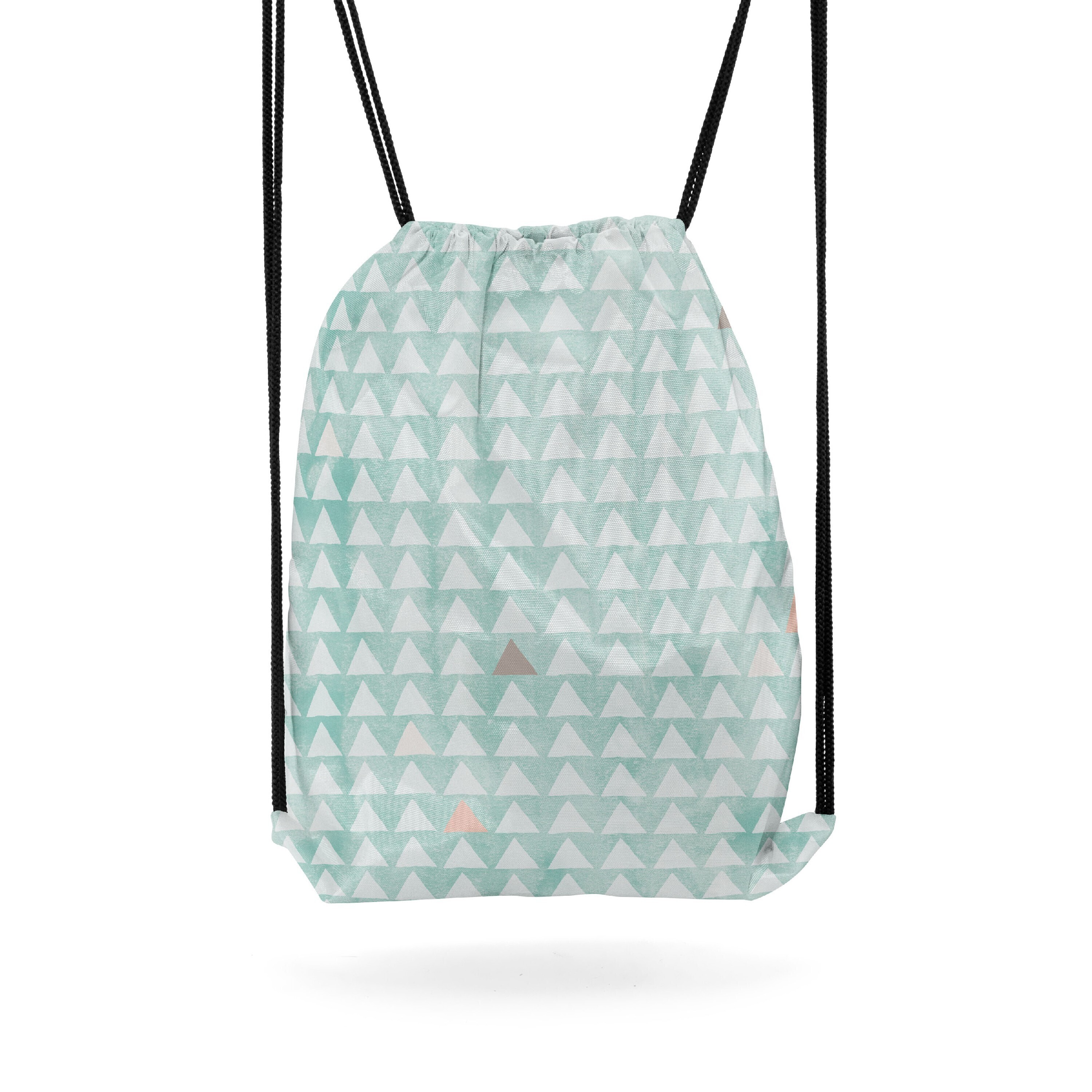 

Мешок-рюкзак для сменной обуви Burnettie WatercolorTriangleWhiteMint, Зеленый