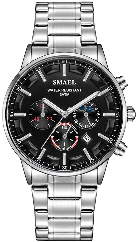 Наручные часы мужские SMAEL SL9096SSBWB серебристые