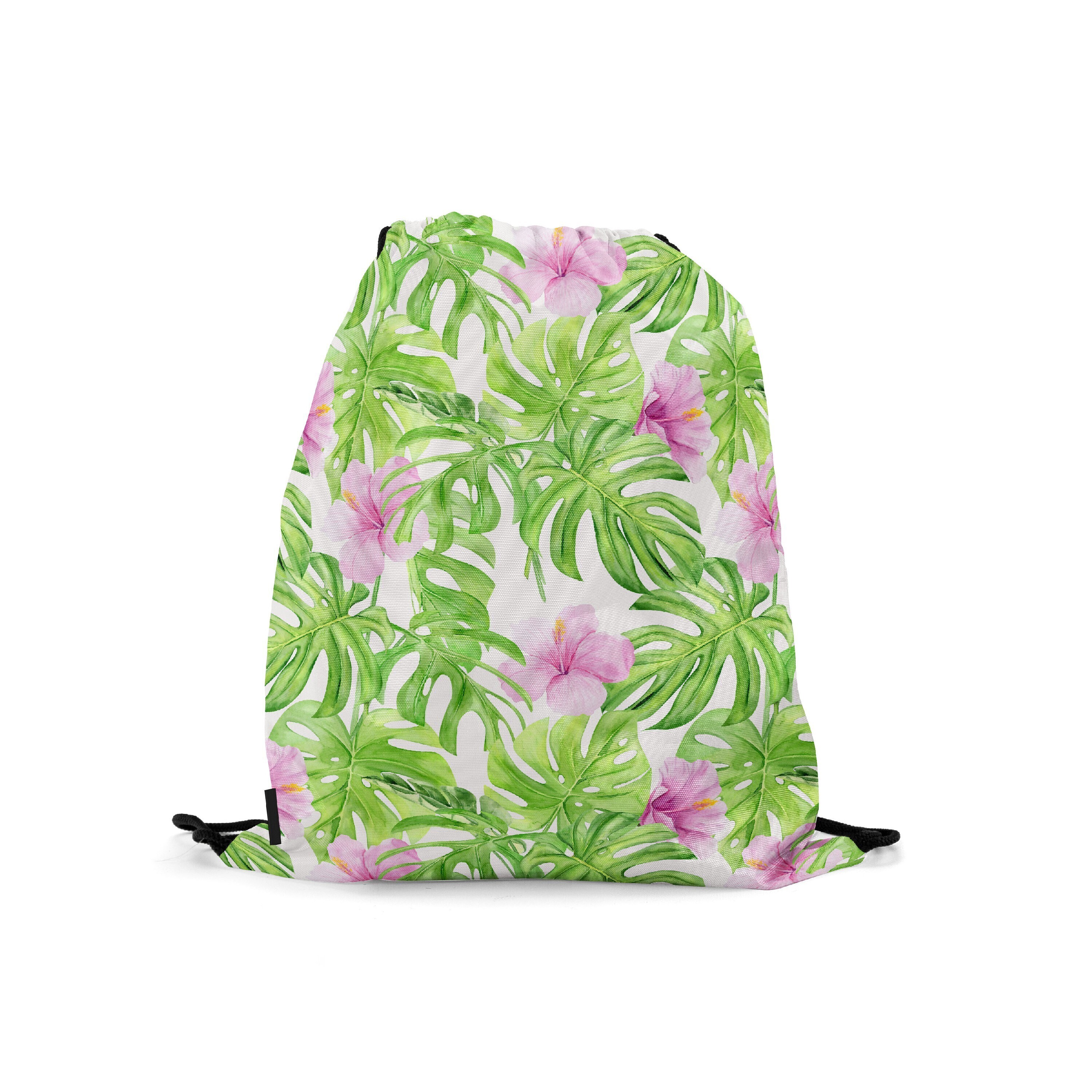 

Мешок-рюкзак для сменной обуви Burnettie WatercolorTropicalPattern1, Зеленый