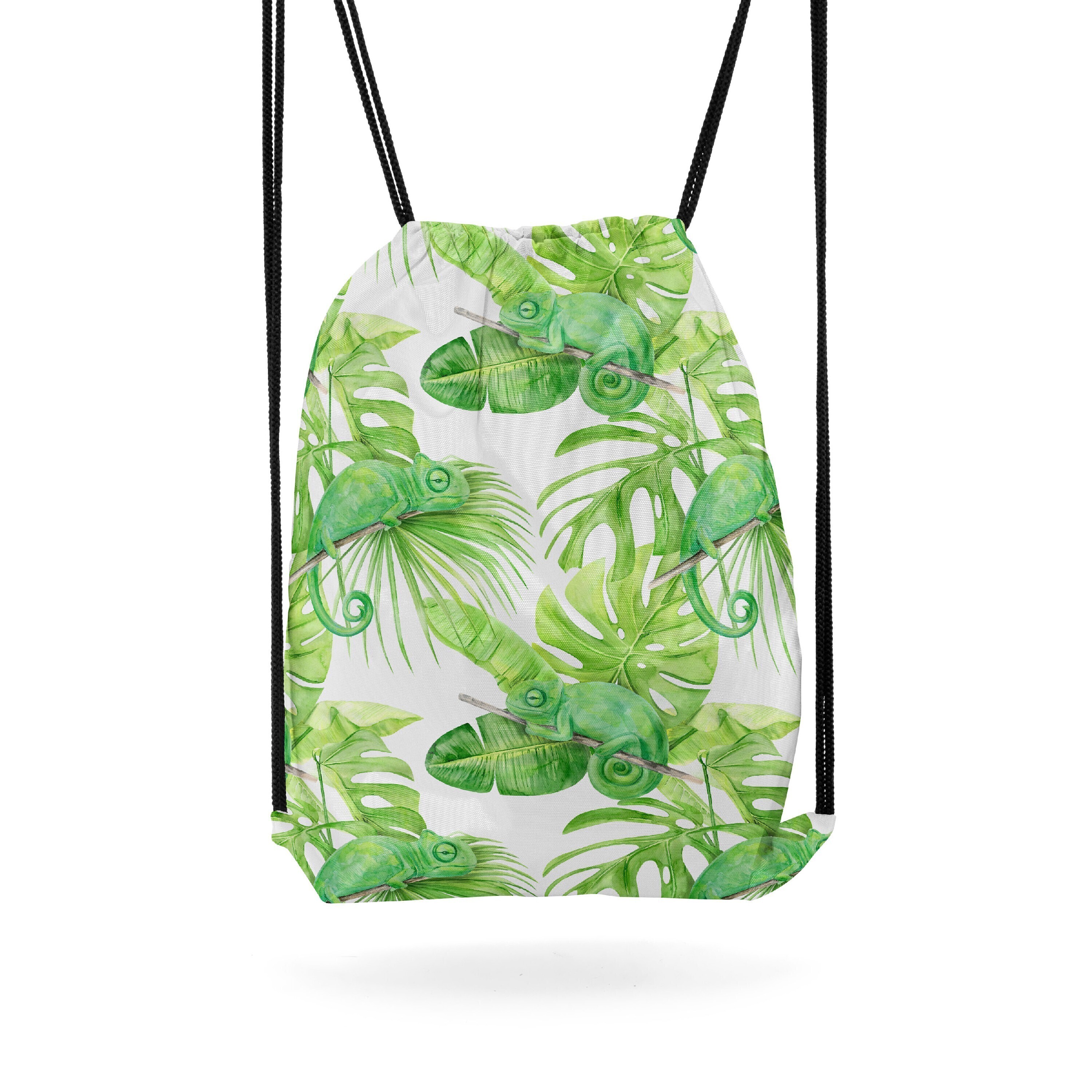 

Мешок-рюкзак для сменной обуви Burnettie WatercolorTropicalPattern5, Зеленый