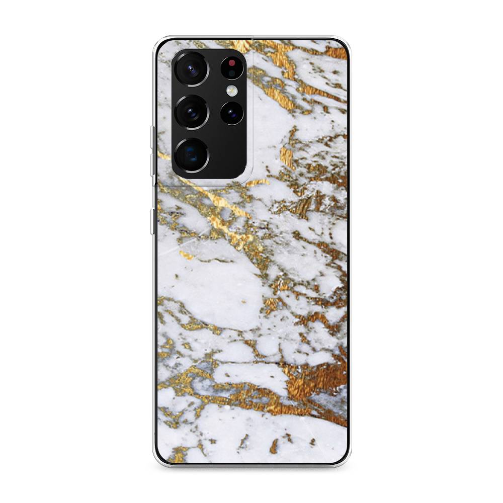 

Чехол Awog на Samsung Galaxy S21 Ultra / Самсунг S21 Ultra "Белый мрамор", 2102250-3