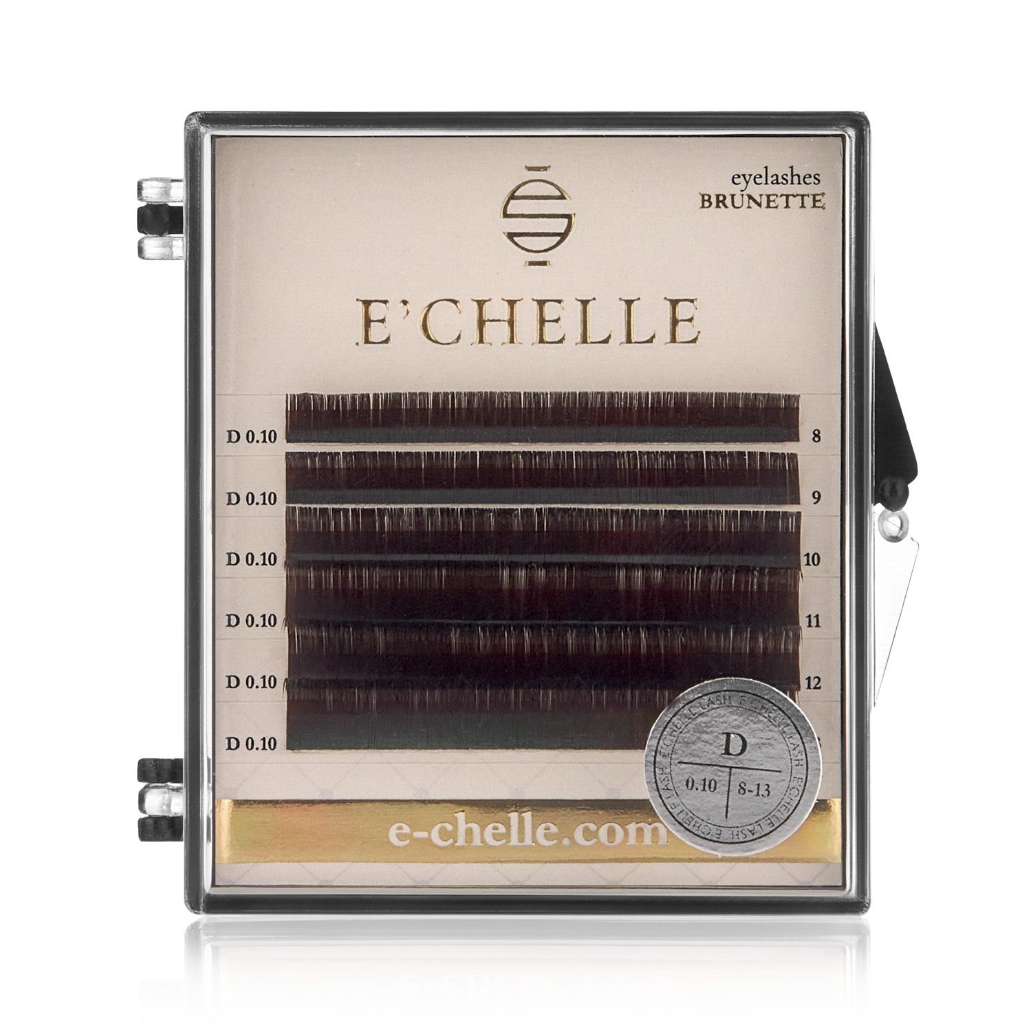 

Ресницы E'CHELLE BRUNETTE, микс, 6 лент, D, 0,07, 8-13мм, Коричневый, микс, 6 лент, D, 0,07, 8-13мм