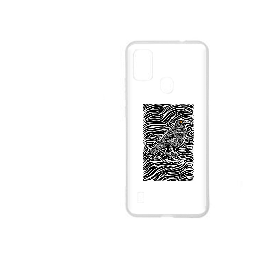 

Чехол MyPads Tocco для ZTE Blade A51 ворон в абстракции (PT160198.458.272), Прозрачный, Tocco