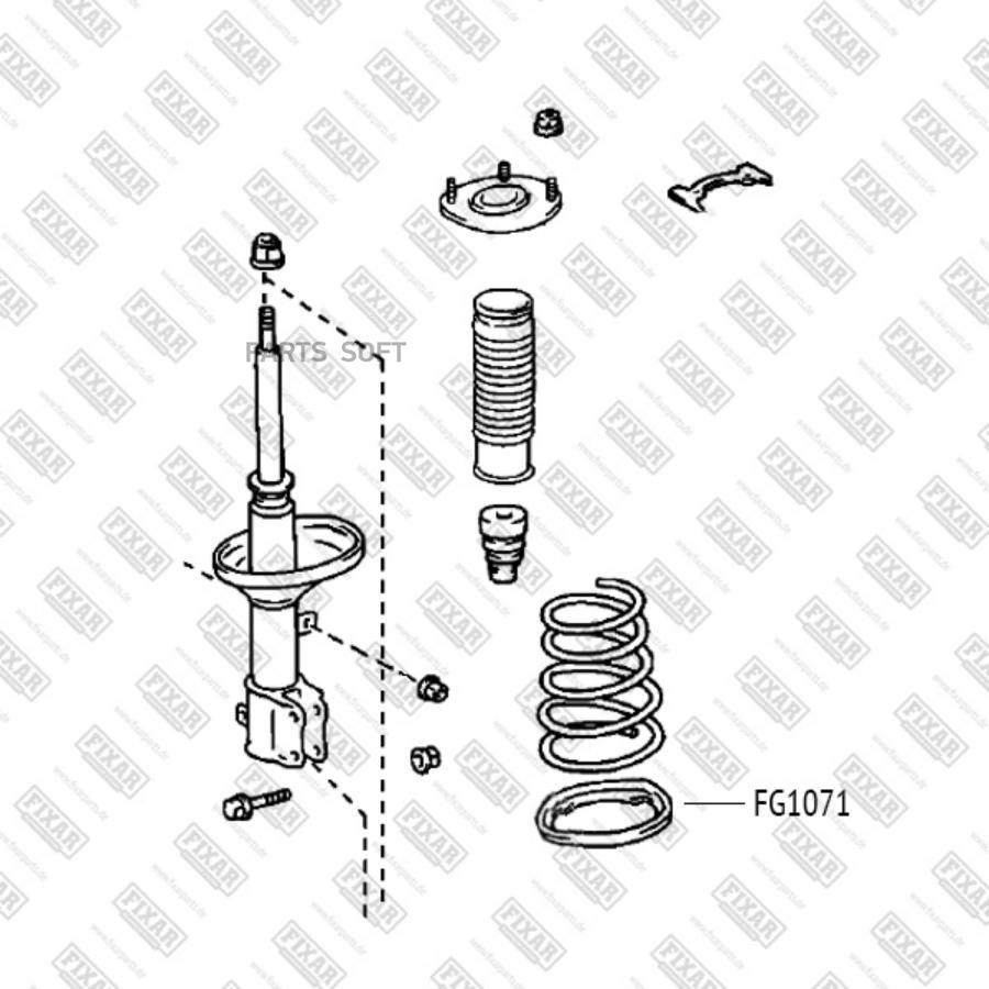 FIXAR FG1071 Проставка пружины нижняя 1шт 640₽