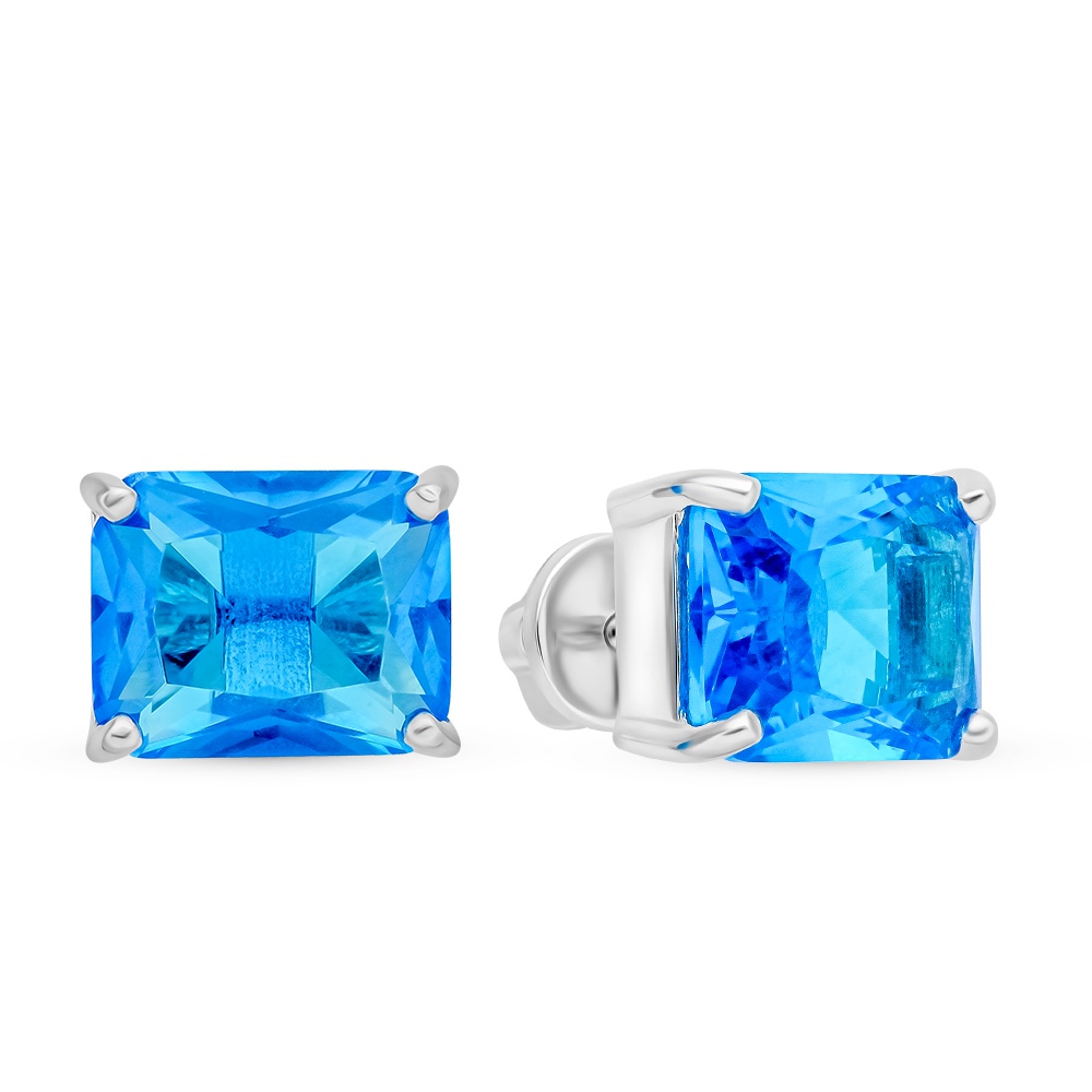 

Серьги пусеты из серебра 585Gold 702010762, стекло ювелирное, 702010762
