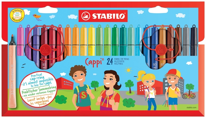 

НАБОР ФЛОМАСТЕРОВ STABILO CAPPI 24 ЦВ КАРТОННЫЙ ФУТЛЯР, CAPPI
