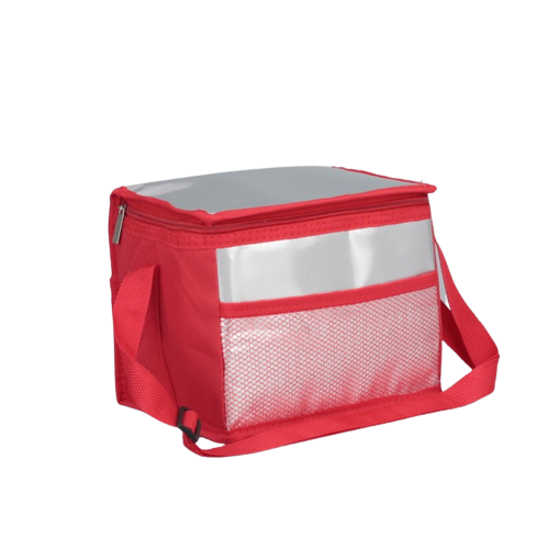 фото Сумка-термо, отдел на молнии, наружный карман, регулируемый ремень, цвет красный nobrand