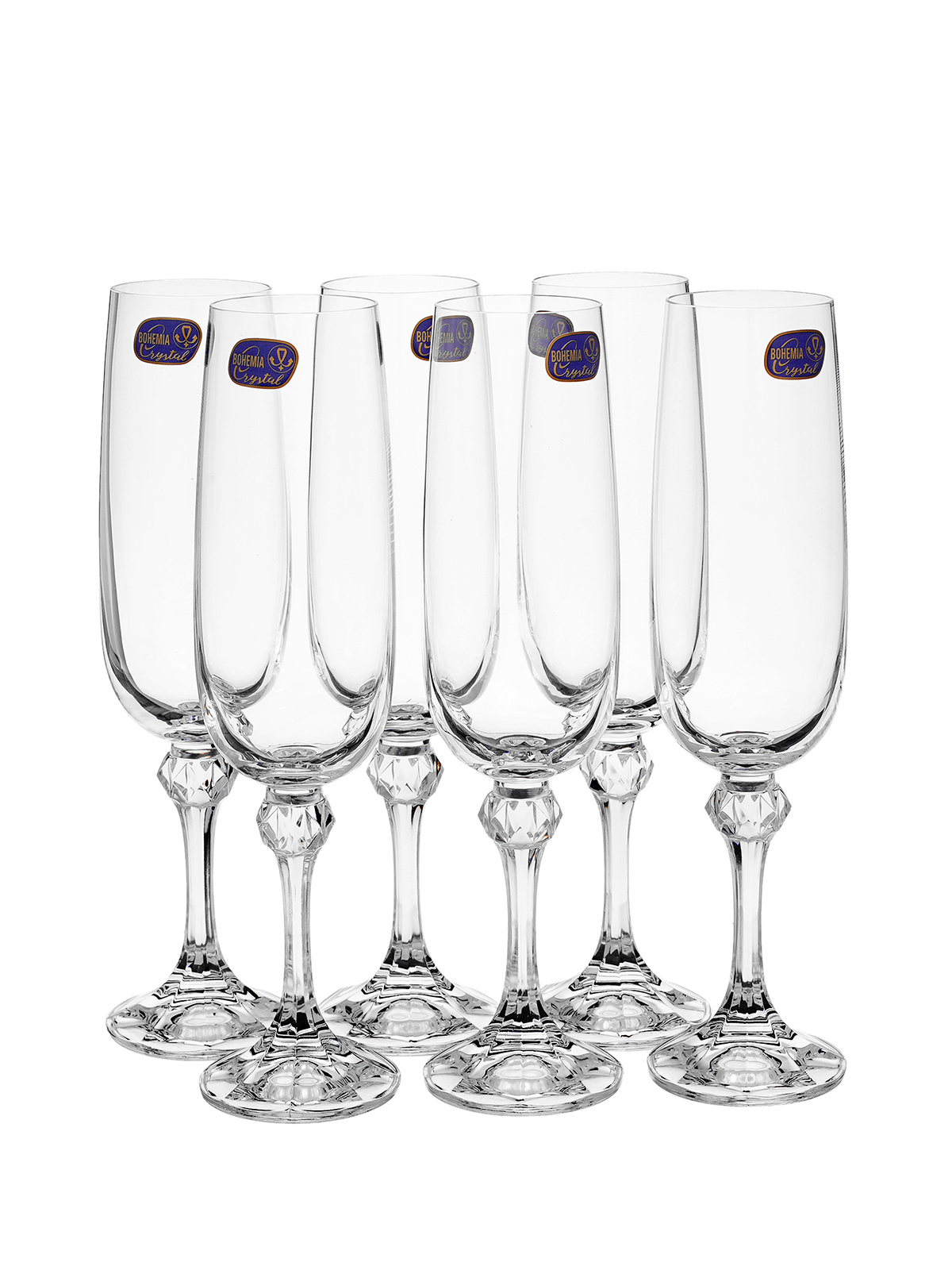 

Бокалы для шампанского Crystalex Джулия 01127 180 мл 6 шт, Прозрачный