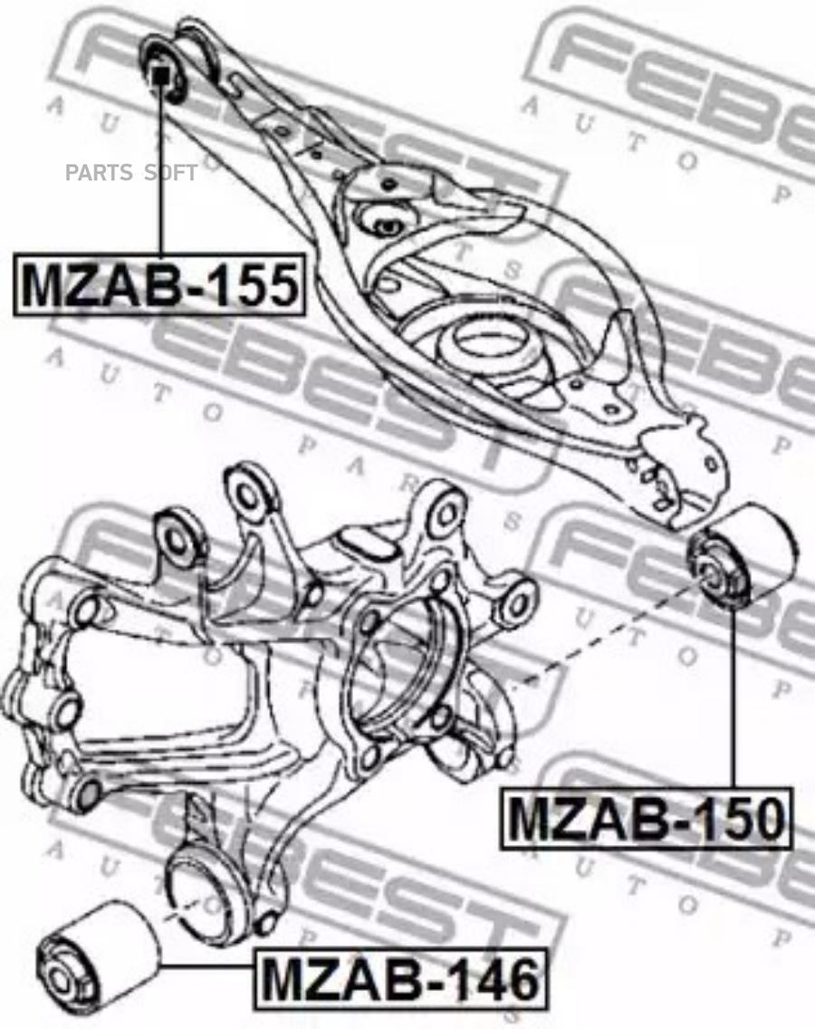 

Рычаг подвески FEBEST MZAB155
