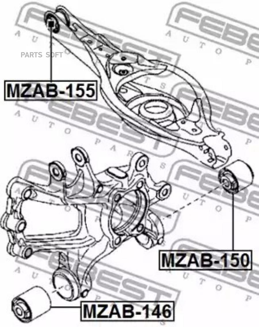 Рычаг подвески FEBEST MZAB155