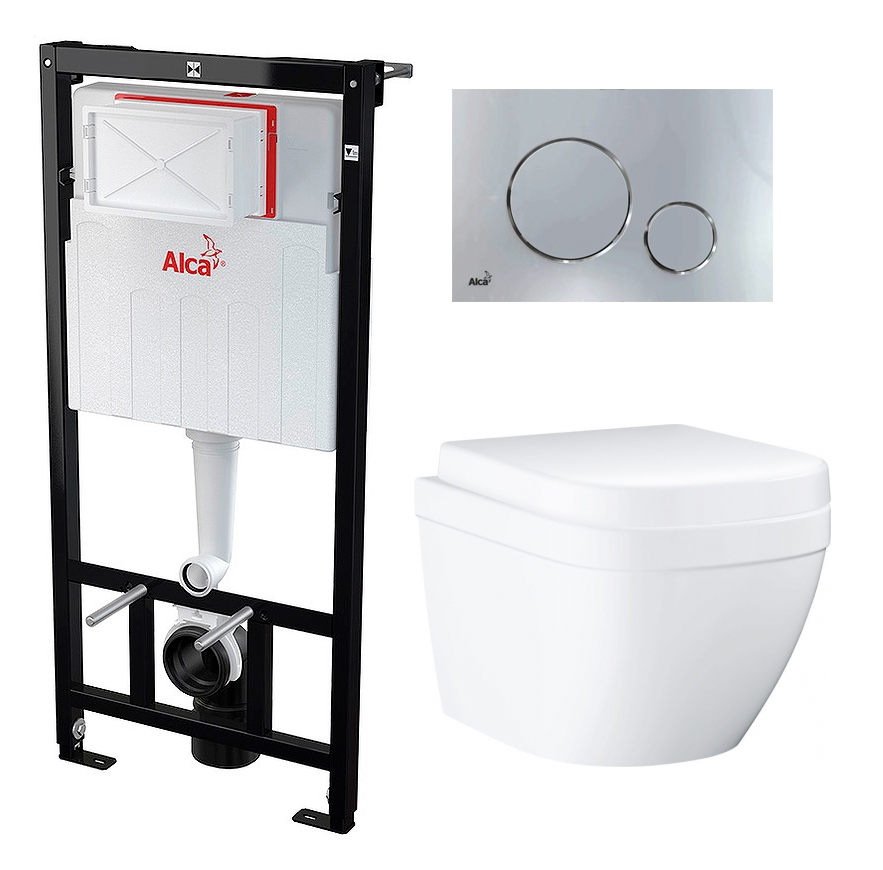 

Комплект инсталляция AlcaPlast + Унитаз Grohe Euro Ceramic + кнопка хром