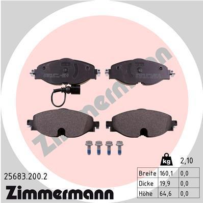 

Комплект тормозных колодок ZIMMERMANN 256832002